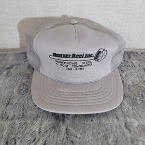 Vintage Denver Reel Inc Trucker Hat Mesh Snapback Rope Cap Made In Korea